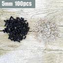 Black Plastic Safety Eyes Set for Amigurumi Crafts and Toys  ourlum.com 5mm-100pcs  