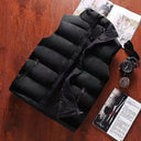 Men's Waterproof Zipper Vest Jacket for Winter Style Warmth