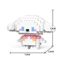 Hello Kitty Decorative Building Block Set with Kuromi and My Melody - Sanrio Anime Figure Toy for Kids and Adults  ourlum.com Cinnamoroll 144PCS NO BOX 