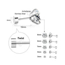 LUXUSTEEL Stainless Steel Crystal Stud Earrings Trendy Jewelry