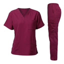 Women's Medical Scrub Set - Stylish Short Sleeve Uniforms