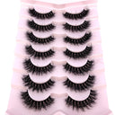 7/8/9/10Pairs Eyelashes Makeup Soft Fluffy 3D Mink False Eyelashes Thick HandMade Volume Mink Lashes Faux Cils Natural Fake Lash  ourlum.com Black 7pairs-AT-15  