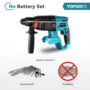 Yofidra 26MM Brushless Electric Hammer Drill Multifunctional Rotary Cordless Rechargeable Power Tools For Makita 18V Battery  ourlum.com No battery option  2 EU CHINA