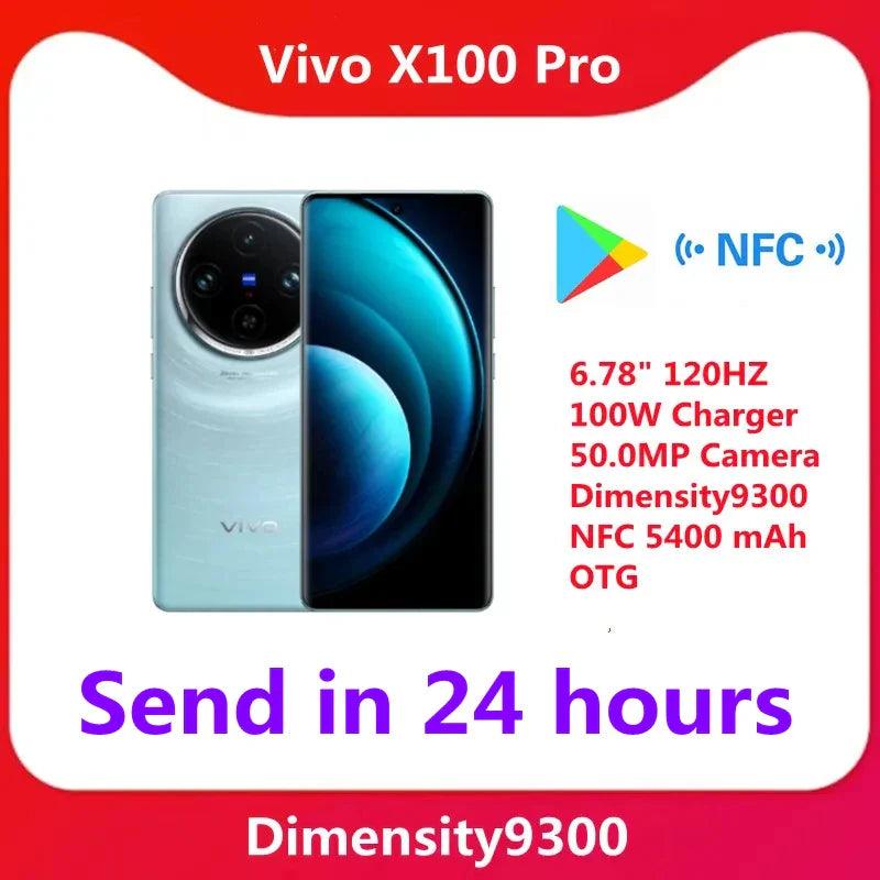 Original New Vivo X100 Pro 5G Mobile Phone 6.78" 120HZ 100W Charger 50.0MP Camera Dimensity9300 NFC 5400 mAh OTG  ourlum.com   