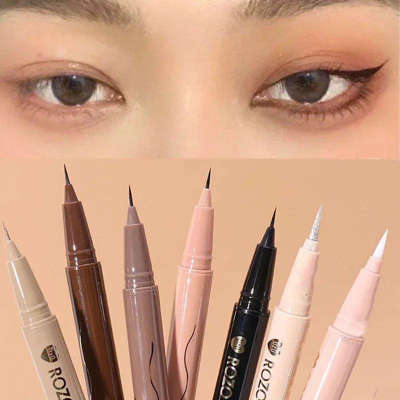 Diamond Gold Glitter Eyeliner Pencils: Vibrant Waterproof Shades