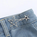 Waist Tightening Bowknot Button Adjusters Set for Pants and Skirts - Stylish and Convenient  ourlum.com star-silvery-B  