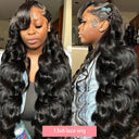 32" Brazilian Remy Body Wave Lace Front Wig Glam Style