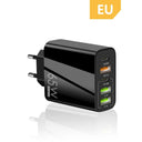 65W Type C Fast Charger: GaN Tech, Multiple Ports, Fast Charging  ourlum.com EU black  