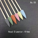 6pcs/set Rubber Silicon Nail Drill Milling Cutter for Manicure Bit Flexible Polisher Machine Electric Nail File Art Tools  ourlum.com GXJ 6-8  