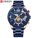 Stylish Stainless Steel Men's Watch with Quartz Movement - Waterproof Sports Chronograph Timepiece for Him by OurLum  OurLum.com D  