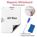 Magnetic Whiteboard PET Film Office School Supplies Fridge Memo Board  ourlum.com A3-1Blue1Eraser  