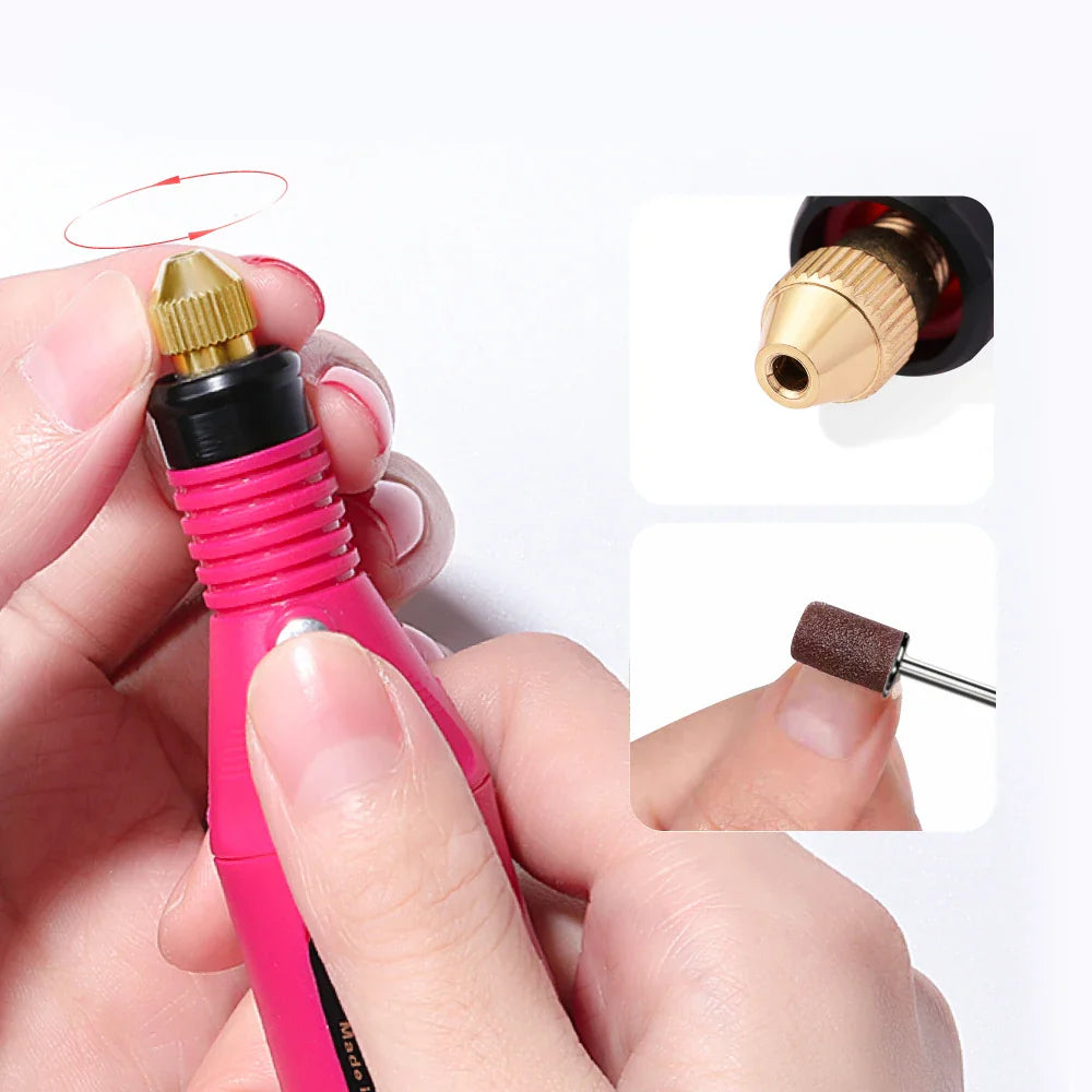 LULAA Electric Nail Drill Machine Set Pedicure Grinding Equipment Mill For Manicure  Professional Strong Nail Polishing Tool  ourlum.com   