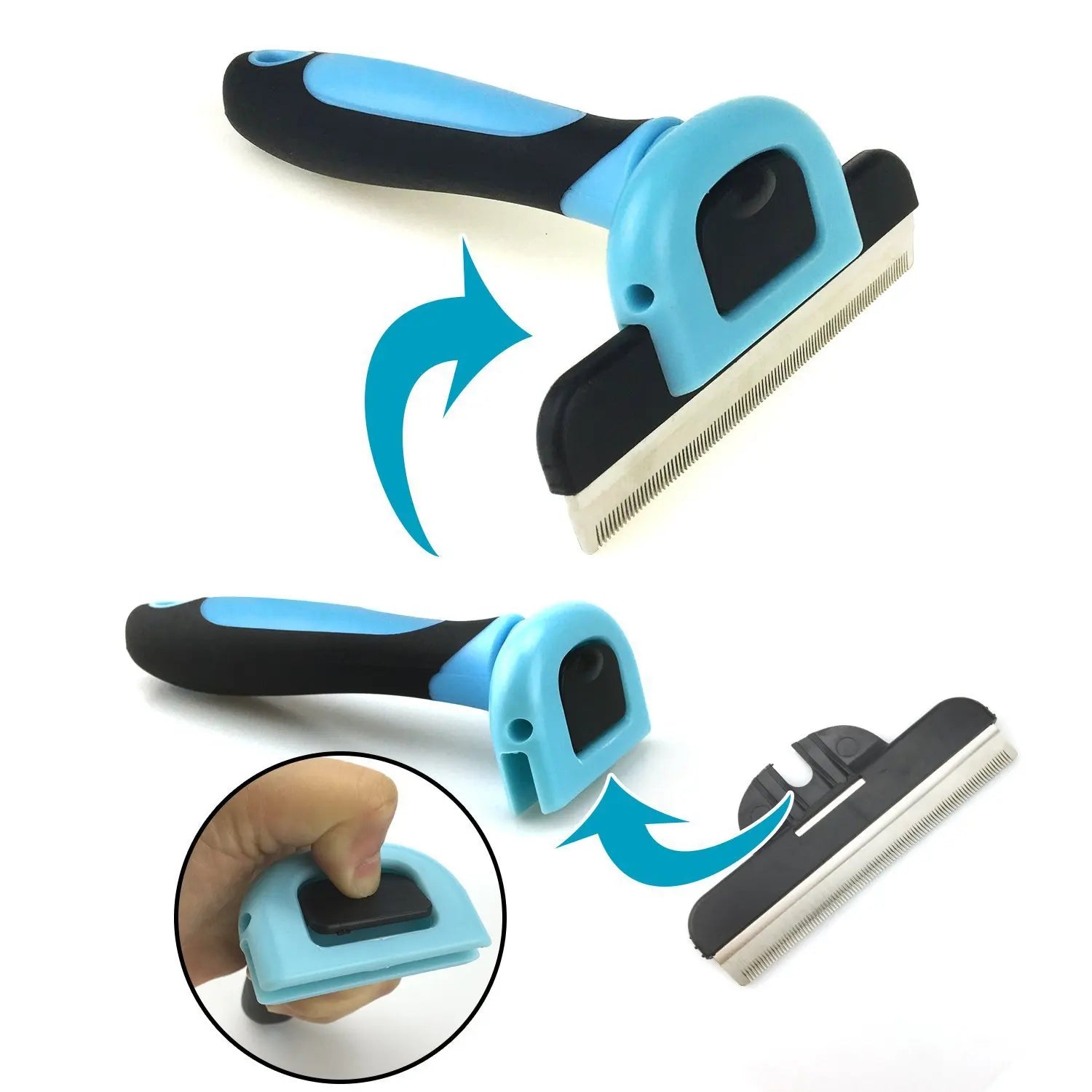 Pet Grooming Tool: Detachable Clipper Attachment, Replaceable Blade, Stainless Steel - Efficient Care  ourlum.com   