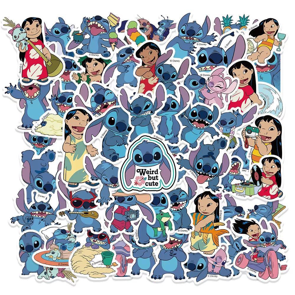 Lilo & Stitch Fun Sticker Set - 51PCS Waterproof Decals for DIY Projects  ourlum.com   