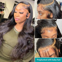 Luxury Off-Black Brazilian Body Wave Lace Front Wig