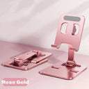 Adjustable Aluminum Tablet Stand: Hands-Free Phone Mount for Various Devices  ourlum.com Rose Gold  