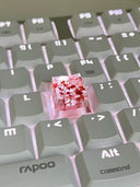 Translucent Leaves Epoxy Keycap Enhance Typing with Nature Influence