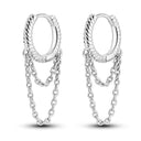 925 Sterling Silver Heart Earrings with Zircon Stones - Elegant Women's Jewelry  ourlum.com KTE199  