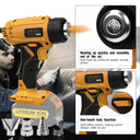 Cordless 400W Heat Gun for Shrink Wrapping and DIY Projects