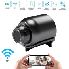 Wireless Mini Security Camera with Night Vision & Two-Way Audio for Home Surveillance