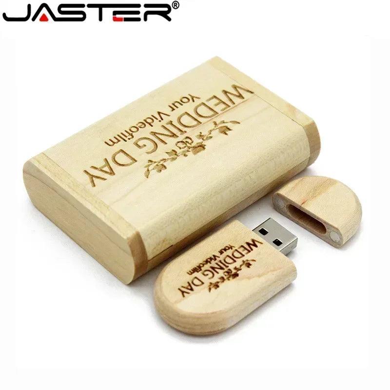 Wooden Engraved Logo USB Flash Drive: Custom Wedding Gift & Storage Options  ourlum.com   