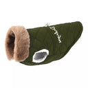 Winter Waterproof Pet Jacket with Fur Collar: Cozy, Stylish, Small Dog Clothing  ourlum.com green S 