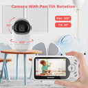 4.3 Inch Baby Monitor with Pan Tilt Camera: Secure Wireless System for Peace of Mind  ourlum.com   