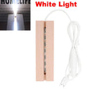 Wooden LED Resin Art Display Stand: Vintage Strip Light Base  ourlum.com White Light 1PC 