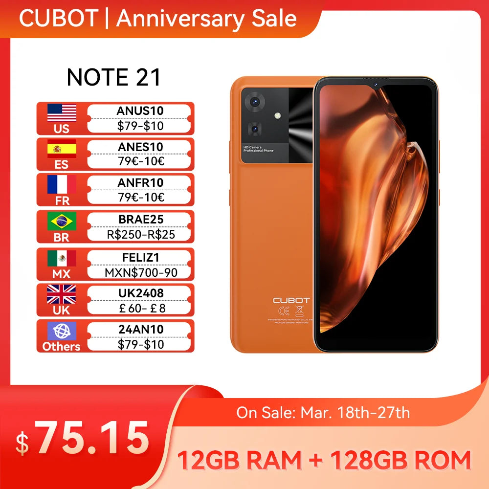 Ultimate Cubot Note 21: Unleash Innovation with Android 13, 12GB RAM, 128GB ROM  ourlum.com   