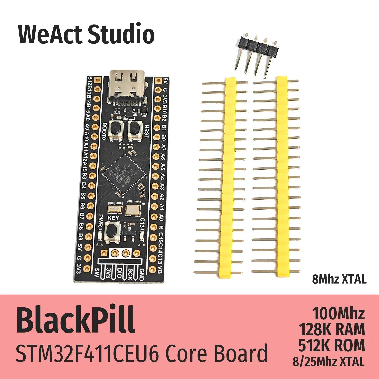 WeAct BlackPill STM32F411 Board: High-Performance Microcontroller & Development Tool  ourlum.com   