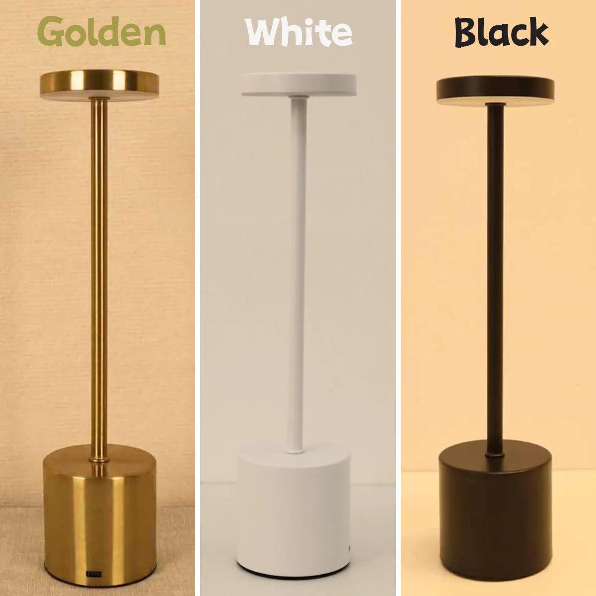 LED Touch Metal Table Lamp: Stylish Cordless Lighting Solution  ourlum.com   