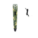 3D Printing Pen: Camouflage Children's Toy Kit - Creative Craft Set  ourlum.com Green pen  