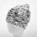 Knit Beanie Hat Stylish Y2K Paragraph Print Warm Cap