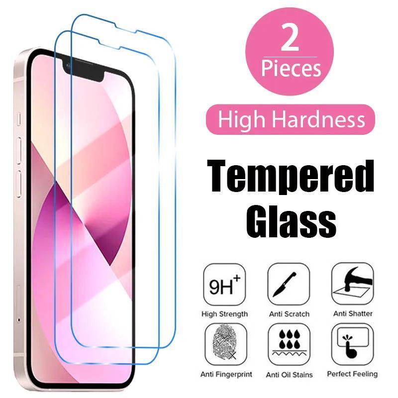 Ultra Thin Tempered Glass Screen Protector for iPhone 14, 12 Pro Max, 7, 8, SE - Scratch Resistant & Eco-Friendly  ourlum.com For 7 Plus 8 Plus 2 Piece Glass 