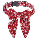 Cotton Christmas Snowflake Bow Dog Collar for Festive Holiday Style  ourlum.com Snow S 2.0cmx40cm 