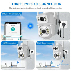 4K Dual Lens PTZ Wifi Camera: Enhanced Outdoor Security