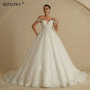 Princess Sweetheart Wedding Gown Vintage Ivory Glitter Skirt