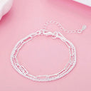 Sterling Silver Chain Bracelet Elegant Party Wedding Gift