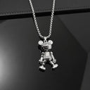 Actionable Graffiti Bear Necklace: Edgy Hip Hop Pendant for Men's Style  ourlum.com 2 50cm 