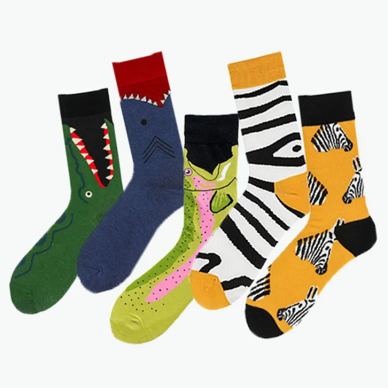 Happy Cotton Fashion Unisex Socks with Funny Designs - One Size EU 36-43  ourlum.com   