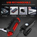 USB Rechargeable Bicycle Light Set for Safe Riding