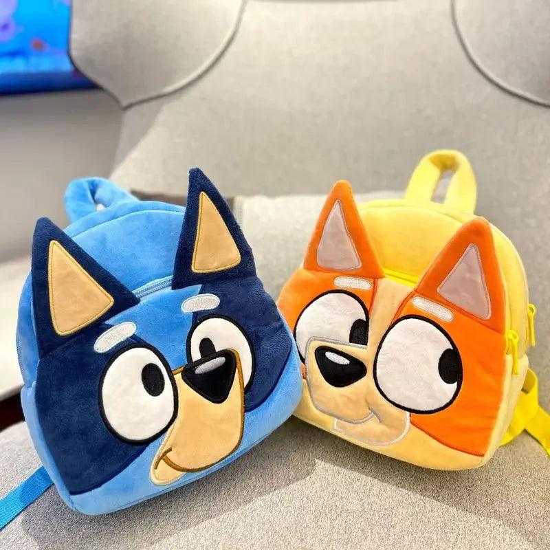 Popular New Bluey Cosplay Kindergarten Children's Cartoon School Bag Dog Backpack Kawaii Blue Orange Dog Backpack Children's