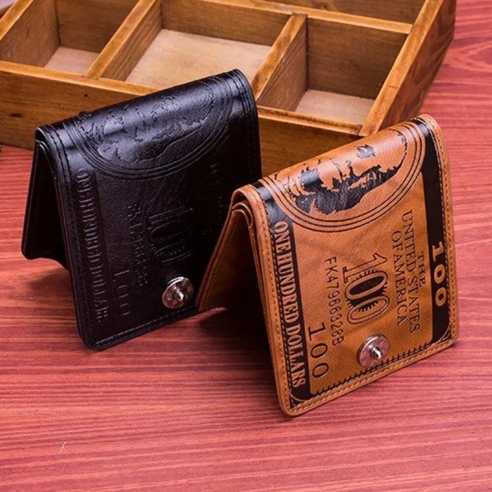 US Dollar Pattern Leather Wallet: Stylish Card & Cash Organizer  ourlum.com   