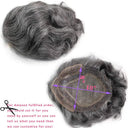 Premium Grey Lace Front Hairpiece for Men Natural Look