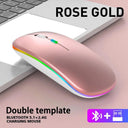 Wireless RGB Gaming Mouse: Enhanced Connectivity & Rechargeable  ourlum.com Rose Gold  