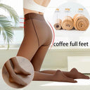 Winter Comfort Thermal Leggings - Stylish Slim Translucent Stockings & Pants - Elastic Sexy Thick Pantyhose - 80g 200g  ourlum.com Coffee full feet 80g-thin 