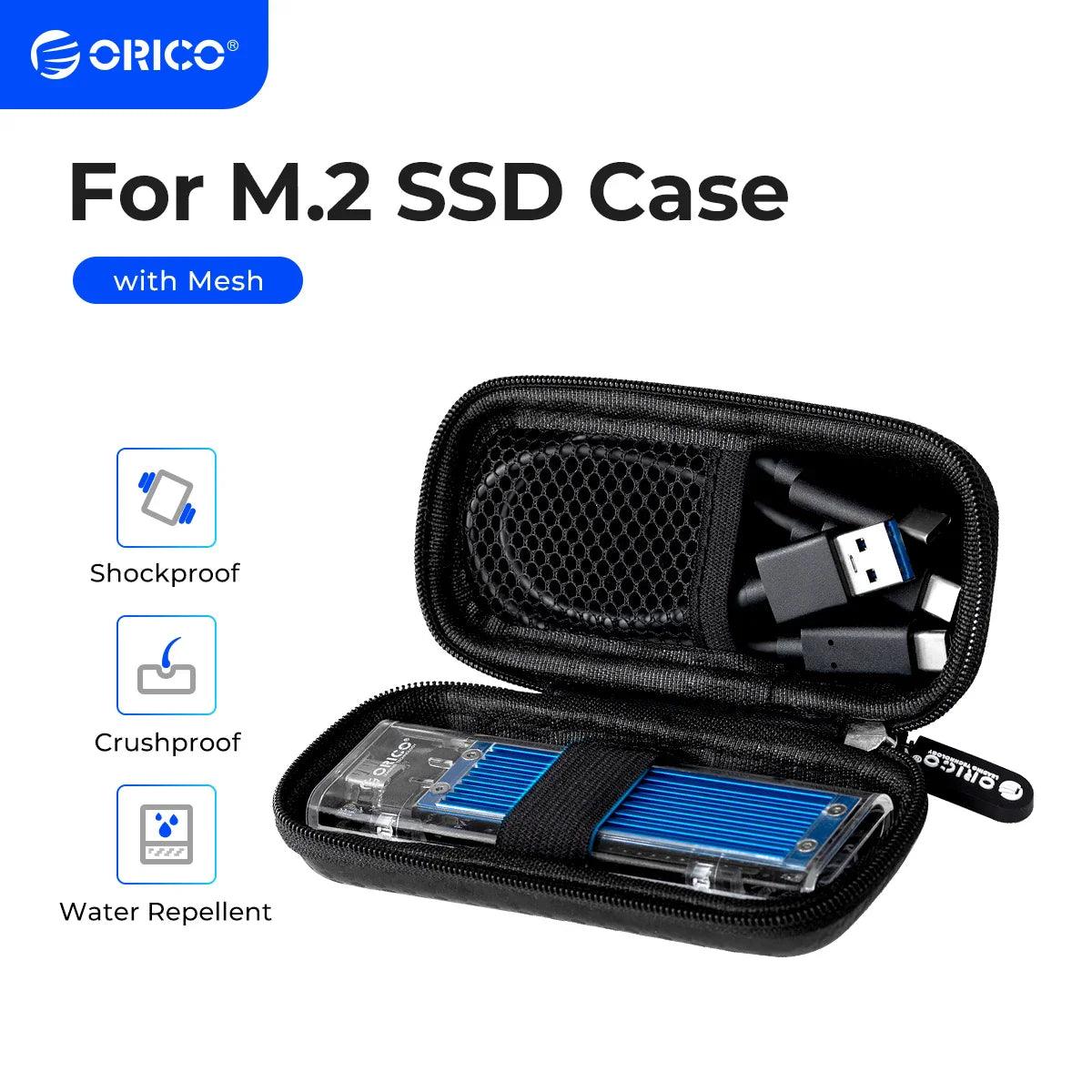 ORICO M.2 Hard Disk Case: Water-Resistant Shockproof Storage Bag  ourlum.com   