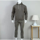 Men Cotton Printed Tracksuit 2PCS Set Hoodies Pants Casual