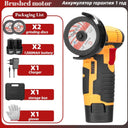 12V Brushless Brushed Angle Grinder 500W Cordless Tool