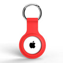 Apple Airtags Liquid Silicone Protective Shell with Keychain - Stylish Tracker Cover  ourlum.com red  